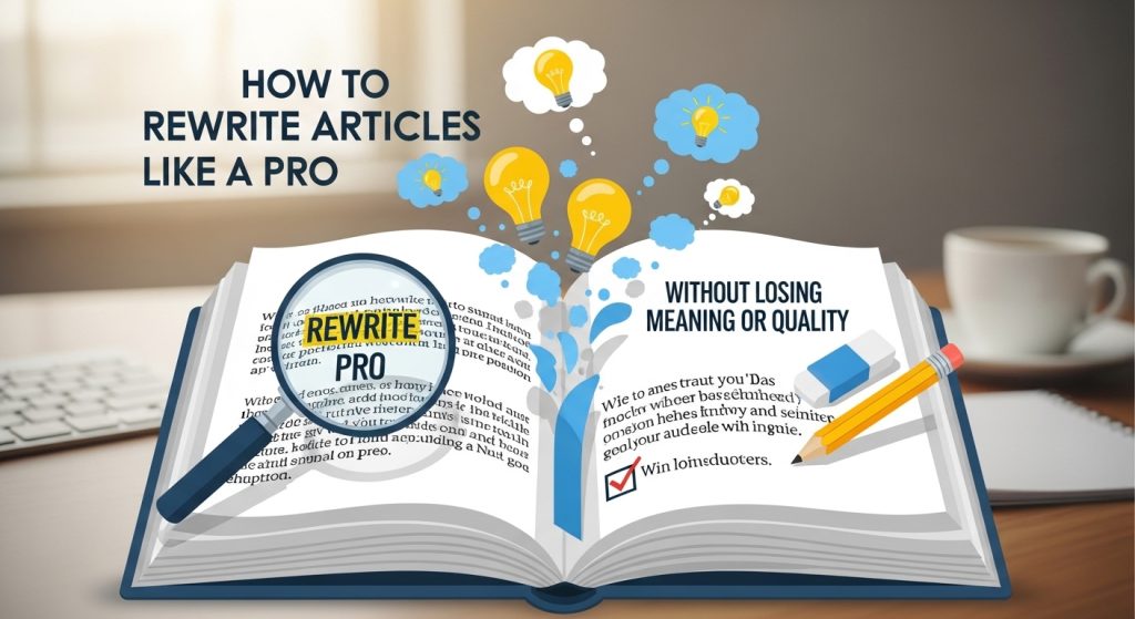 How to Rewrite Articles Like a Pro (Without Losing Meaning or Quality)
